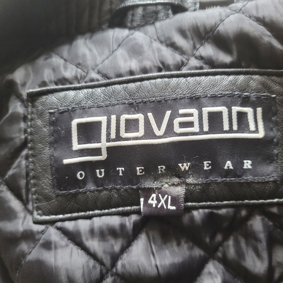 GIOVANNI OUTERWEAR Men's Vintage 8 Ball Leather Jacket, Size 4XL - Picture 10 of 13